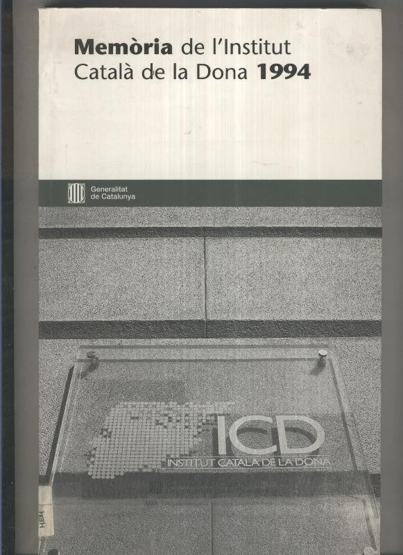 Memoria del Instituto Catala de la Dona 1994