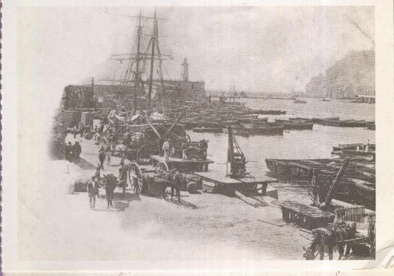 Postal 012568: Barcelona: El muelle viejo