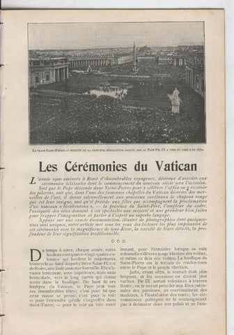 Les ceremonies du Vatican