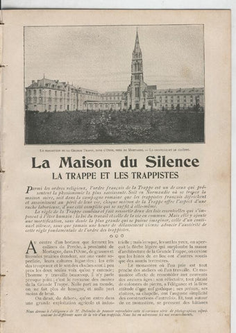 La maison du silence, la trappe et les trappistes