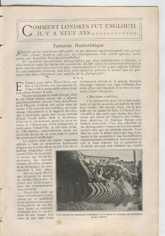 Comment Londres fut englouti il y a neuf ans, fantaisie humoristique