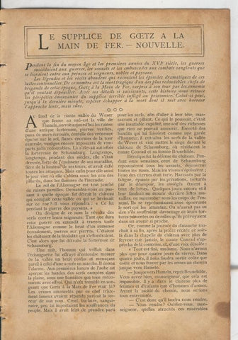 Le suplice de Goetz a la main de Fer, nouvelle