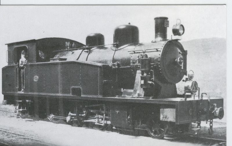 Postal 012697: Locomotora de vapor 1-3-1, año 1926
