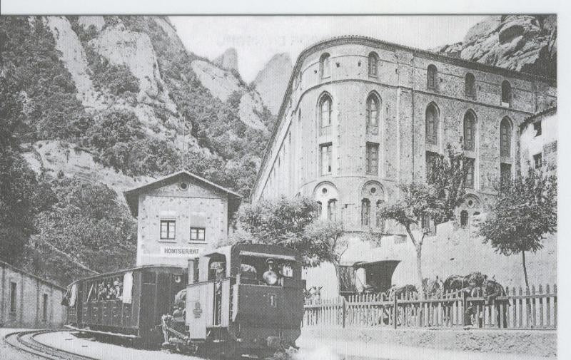 Postal 012704: Estacion de Montserrat (Barcelona) principio siglo XX