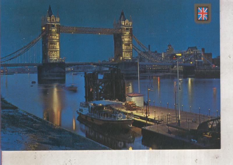 Postal 012724: Vista nocturna de Londres