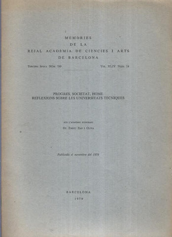 Memories de la Real Academia de Ciencies i Arts de Barcelona numero 14 volumen XLIV