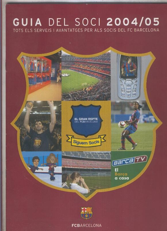 F.C.Barcelona: Guia del soci 2004/05