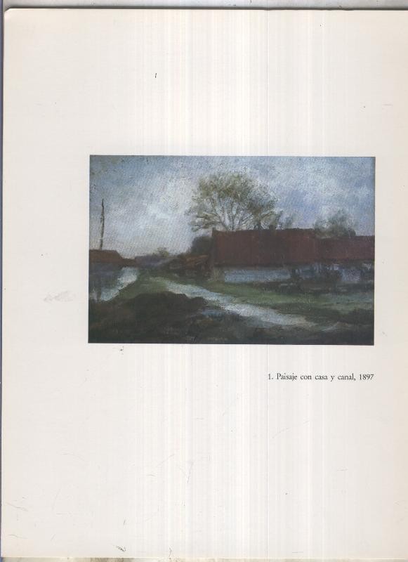 Piet Mondrian: lamina 08: Paisaje con casa y canal, 1897