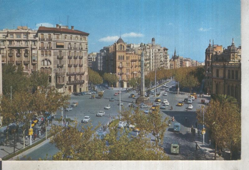 Postal 012744: Plaza de la Victoria en la Diagonal de Barcelona