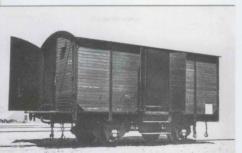 Postal 012766: Vagon de mercancias, FC de MZA