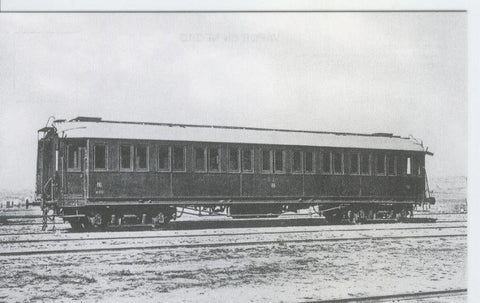 Postal 012769: Coche de viajeros tercera clase FC de MZA