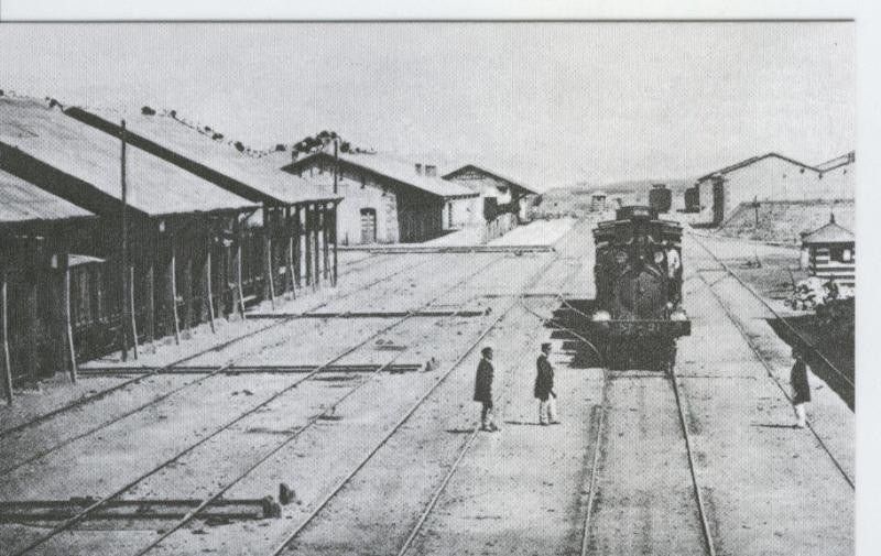 Postal 012780: Estacion de Castejon, linea Tudela-Bilbao, principio 1900