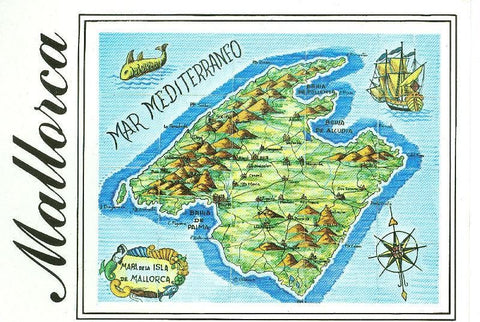 Postal 006135 : Mapa de Mallorca