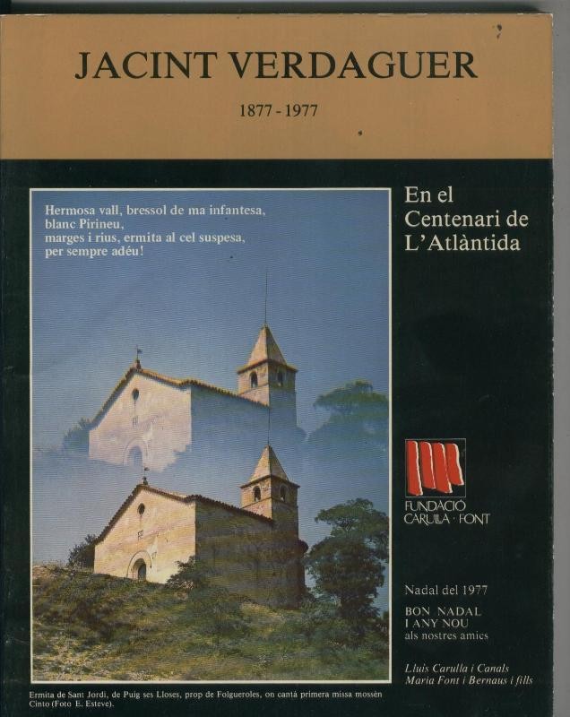 Jacint Verdaguer 1877-1977: en el centenari de l,Atlantida