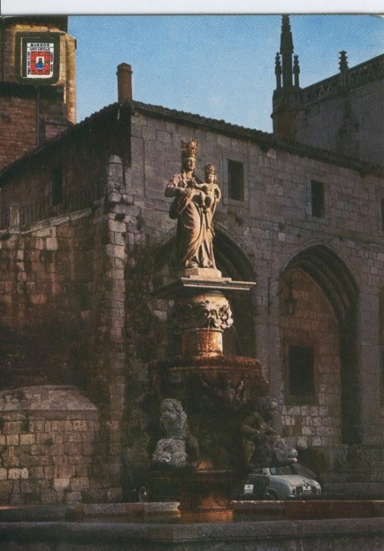 Postal 012852: Virgen de la Fuente y plaza de Santa Maria, Burgos