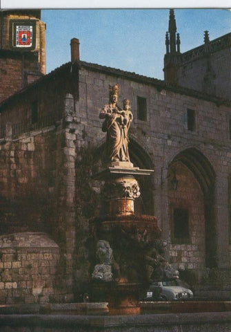 Postal 012852: Virgen de la Fuente y plaza de Santa Maria, Burgos