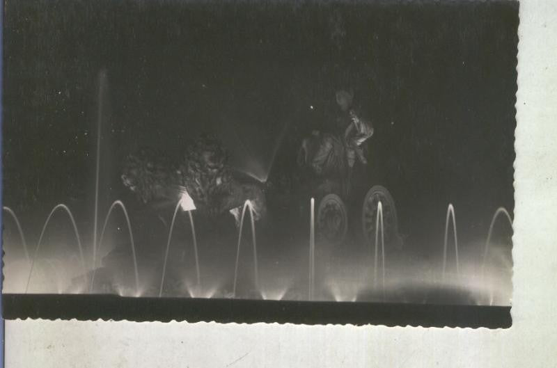 Postal 012954: Madrid, vista nocturna de la Cibeles