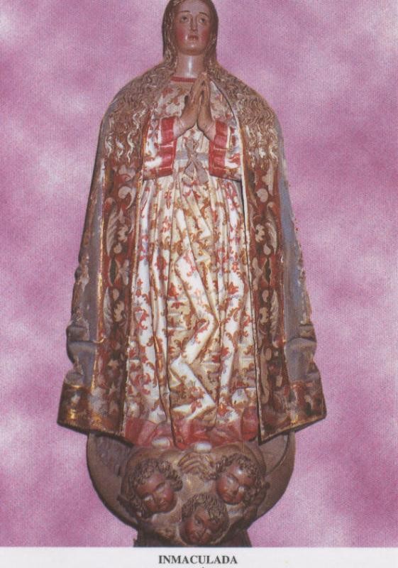 Postal 012867: Virgen Inmaculada, iglesia de San Pedro en Fromista (Palencia)