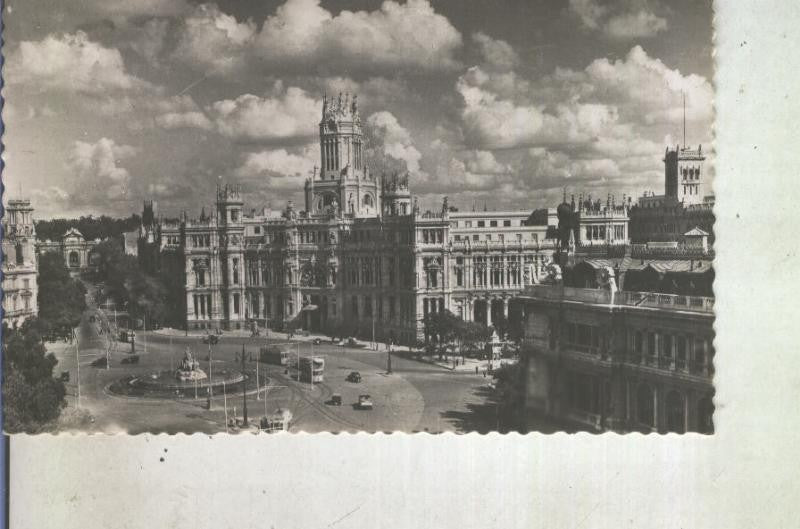 Postal 012966: Madrid, Plaza de la Cibeles y palacio de comunicaciones