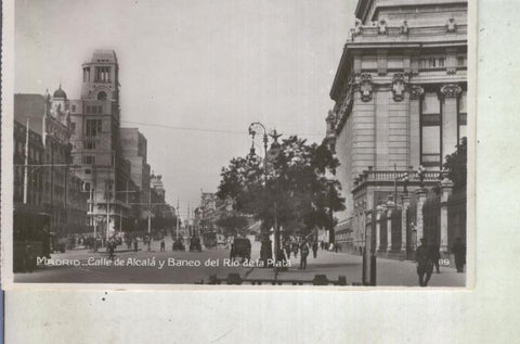 Postal 012986: Madrid, Calle de Alcala y Banco del Rio de la Plata