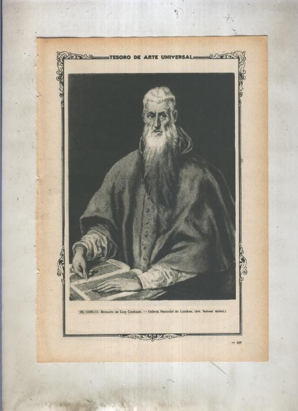 Lamina 018: Retrato de Luis Cornaro de El Greco