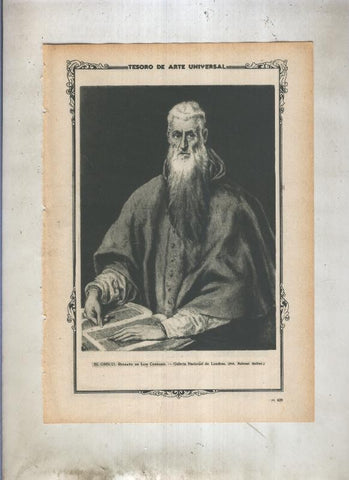 Lamina 018: Retrato de Luis Cornaro de El Greco