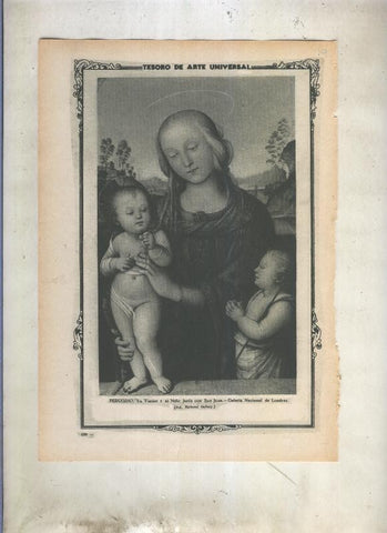 Lamina 054: La Virgen y el Niño Jesus con San Juan de Perugino
