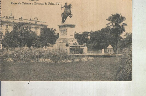 Postal 013000: Madrid, Plaza de Oriente y estatua de Felipe IV