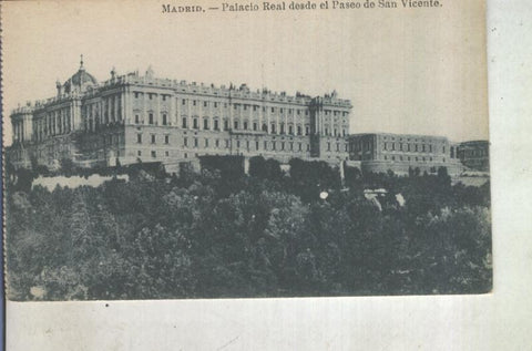 Postal 013018: Madrid, Palacio Real desde el paseo de san vicente