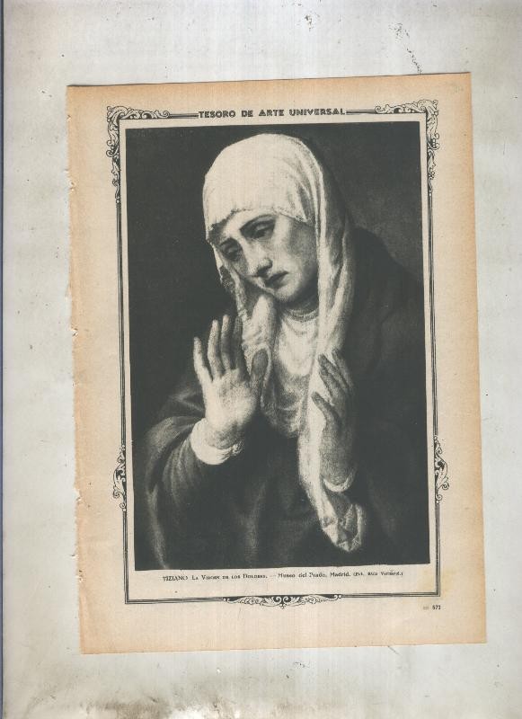 Lamina 068: La Virgen de los Dolores de Tiziano