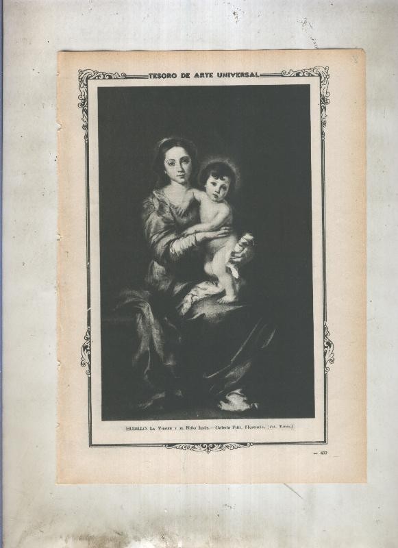 Lamina 081: La Virgen y el Niño Jesus de Murillo