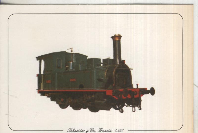 Postal 013044: Tren Locomotora Schneider y Co-Francia-1867