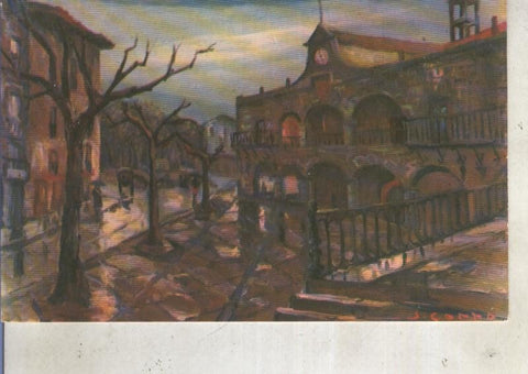 Postal 013121: Cuadro con detalle del puerto de Laredo