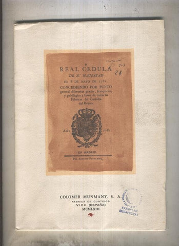 Real cedula de su magestad de 8 de mayo de 1781