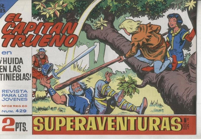 El Capitan trueno facsimil numero 429: Huida en las tinieblas