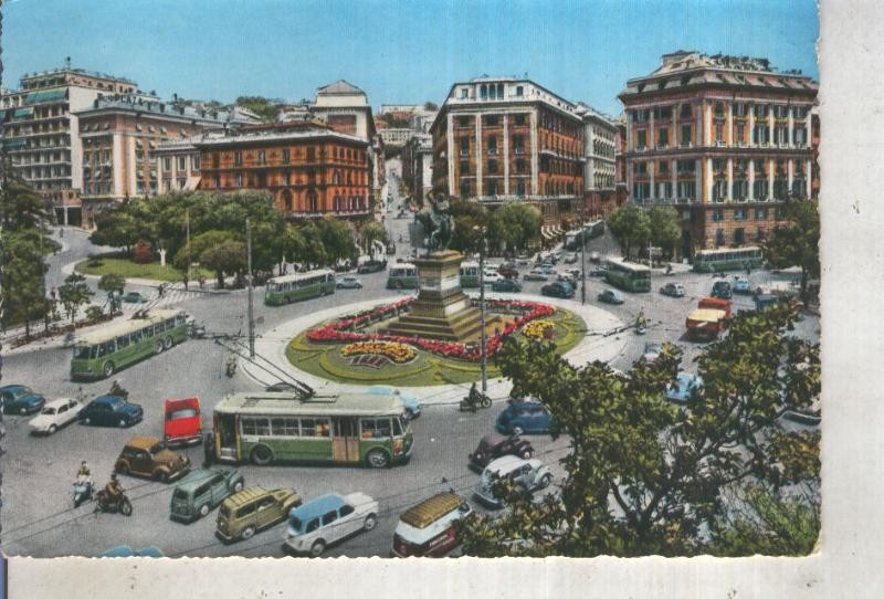 Postal 013216: Plaza Corvetto de Genova, italia