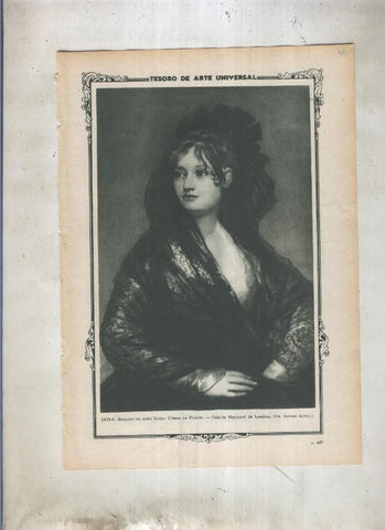 Lamina 095: Retrato de Doña Isabel Cobos de Porcel de Goya