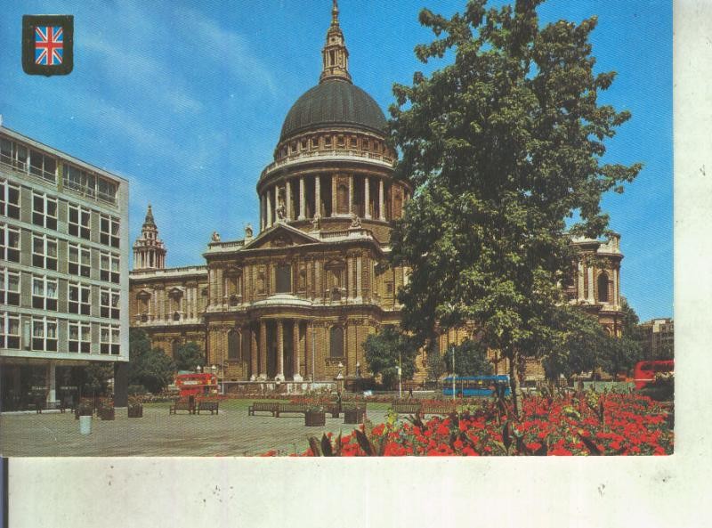 Postal 013328: Catedra St. paul en Londres, Inglaterra
