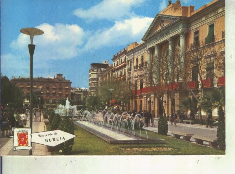 Postal 013329: Glorieta de España en Murcia