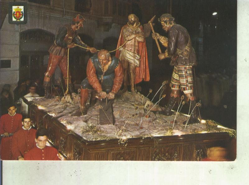 Postal 013336: Semana Santa de Valladolid: Preparativos para la crucifixion