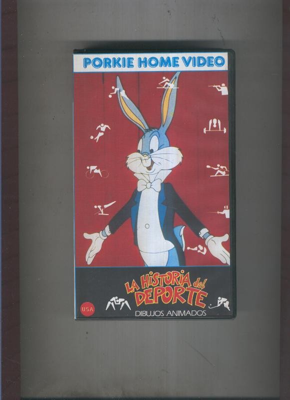 Video VHS: La historia del deporte, dibujos animados