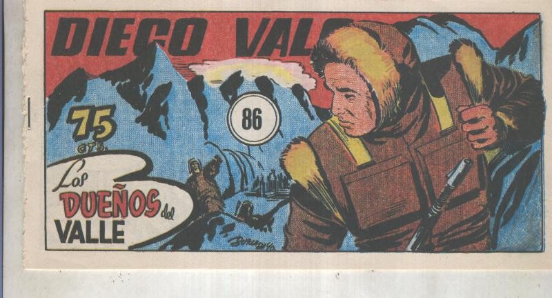 Diego Valor primera serie facsimil numero 086: Los dueños del valle