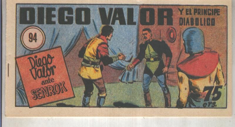 Diego Valor primera serie facsimil numero 094: Diego Valor ante Senrok