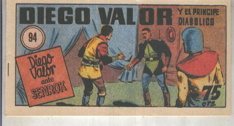 Diego Valor primera serie facsimil numero 094: Diego Valor ante Senrok