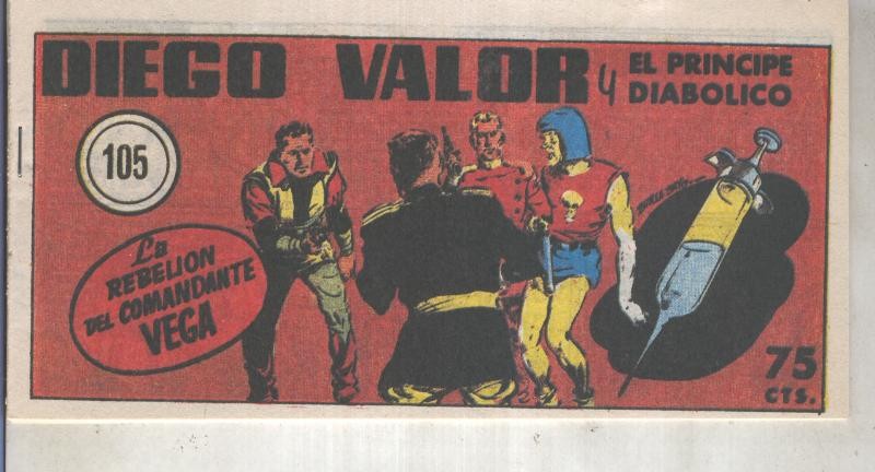 Diego Valor primera serie facsimil numero 105: La rebelion del comandante Vega