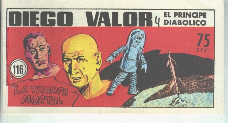 Diego Valor primera serie facsimil numero 116: La trampa mortal