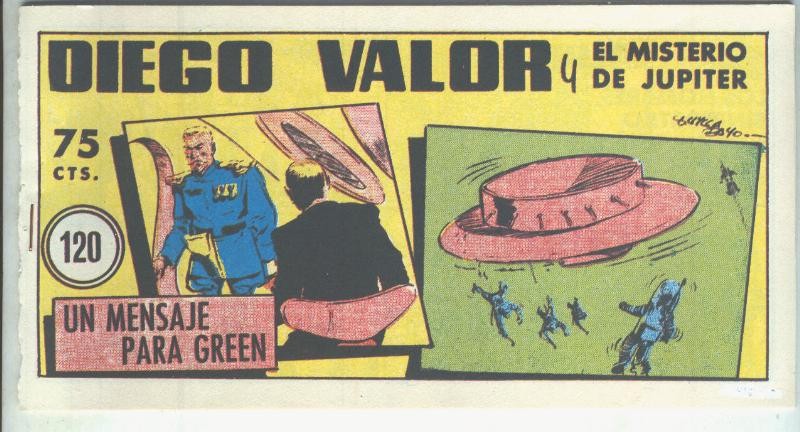 Diego Valor primera serie facsimil numero 120: Un mensaje para Green