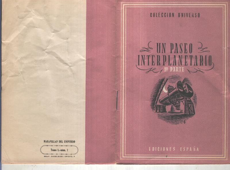 Coleccion Universo tomo I numero 07: Un paseo interplanetario, primera parte