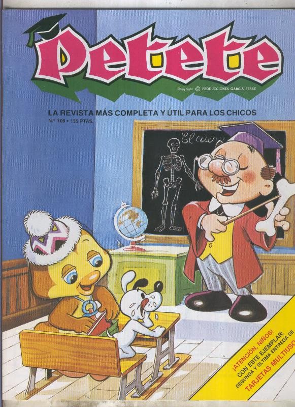 Petete numero 109, falta la pagina 15/16