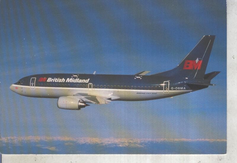 Postal 013410:  British Midland Boeing 737-300